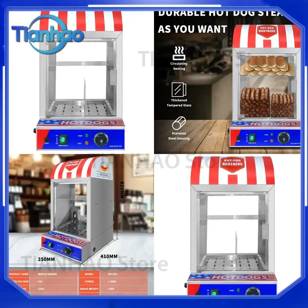 Food Processor Snacks - Scaldapane Automatico Commerciale per Hot Dog,