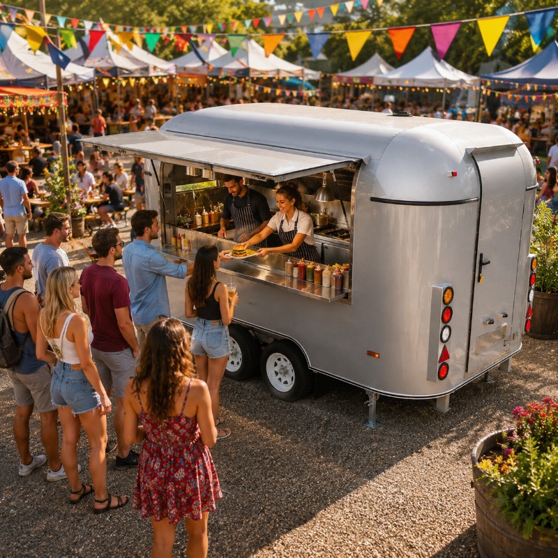 Food Truck With Snacks - Food Truck Mobile con Cucina Completamente