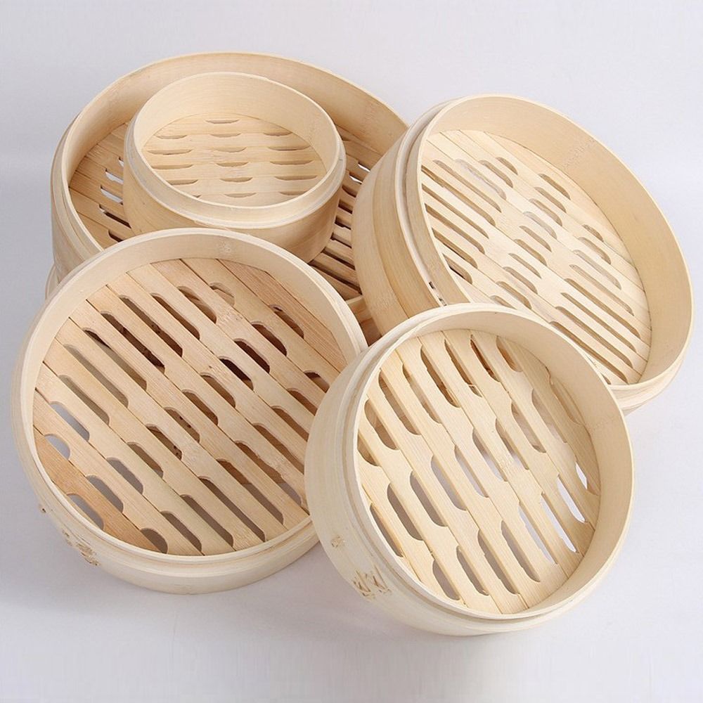 Food Like Snacks - Vaporiera Cinese in Bambù con Coperchio,