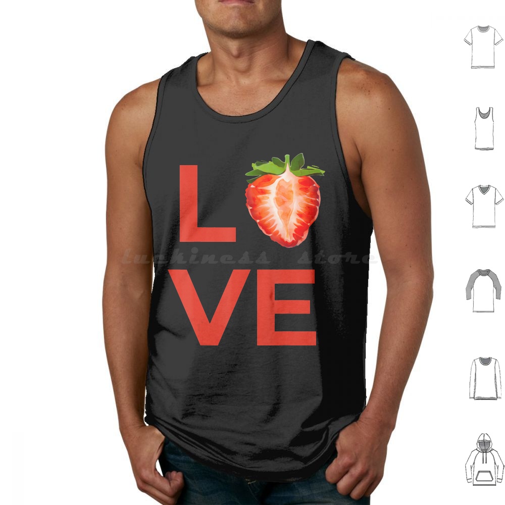 Healthy Snacks Food - Love Strawberry Fruit Lovers Vegan Veggie