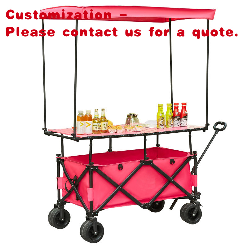 Food Snacks For Camping - personalizzato. Carrello di plastica in metallo